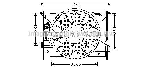 Prasco MS7508 Hub, engine cooling fan wheel MS7508