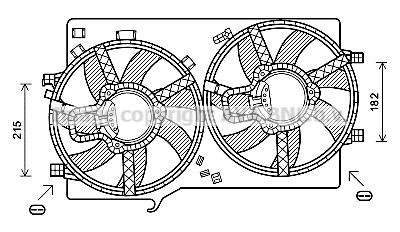 Prasco AL7521 Hub, engine cooling fan wheel AL7521