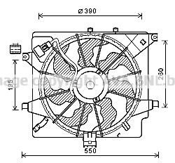 Prasco HY7563 Hub, engine cooling fan wheel HY7563