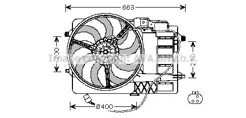 Prasco BW7516 Hub, engine cooling fan wheel BW7516
