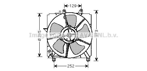 Prasco TO7518 Hub, engine cooling fan wheel TO7518