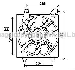Prasco HY7538 Hub, engine cooling fan wheel HY7538
