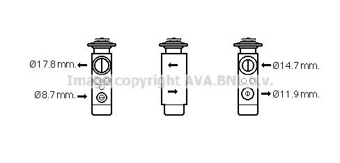 Prasco VN1113 Air conditioner expansion valve VN1113