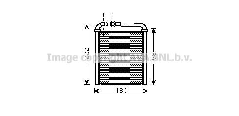 Prasco VN6256 Heat exchanger, interior heating VN6256