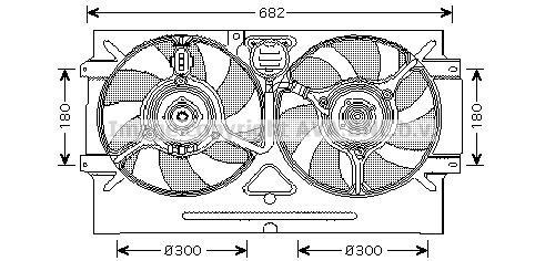 Prasco VN7518 Hub, engine cooling fan wheel VN7518
