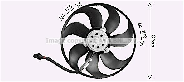 Prasco AI7521 Hub, engine cooling fan wheel AI7521