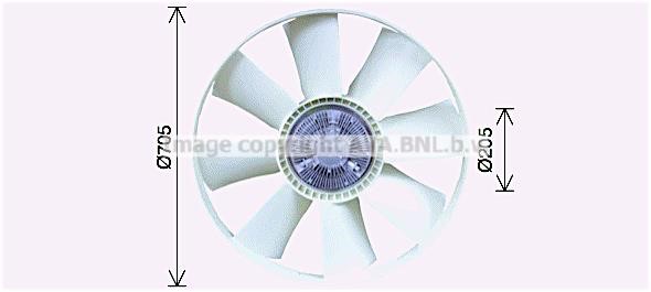 Prasco DFF084 Hub, engine cooling fan wheel DFF084