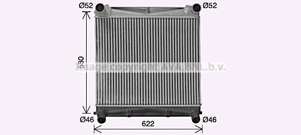 Prasco AU4343 Intercooler, charger AU4343