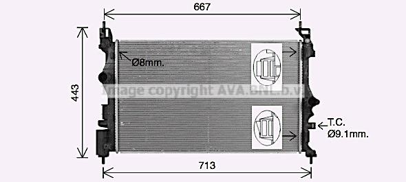 Prasco OL2700 Radiator, engine cooling OL2700