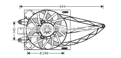 Prasco FT7526 Hub, engine cooling fan wheel FT7526