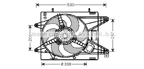 Prasco FT7510 Hub, engine cooling fan wheel FT7510