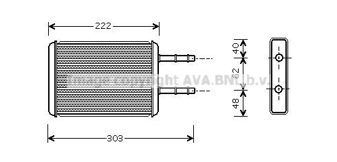Prasco FD6353 Heat exchanger, interior heating FD6353