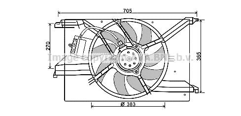 Prasco FT7579 Hub, engine cooling fan wheel FT7579