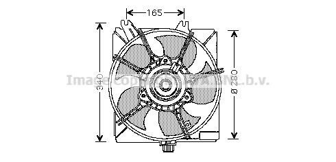 Prasco CR7508 Hub, engine cooling fan wheel CR7508