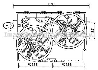 Prasco FT7588 Hub, engine cooling fan wheel FT7588