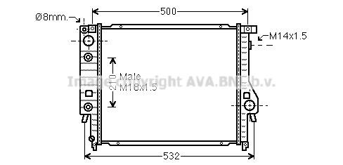 Prasco BW2099 Radiator, engine cooling BW2099