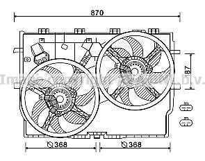 Prasco FT7586 Hub, engine cooling fan wheel FT7586