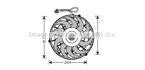 Prasco OL7507 Hub, engine cooling fan wheel OL7507