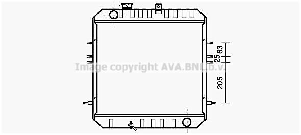 Prasco MT2074 Radiator, engine cooling MT2074