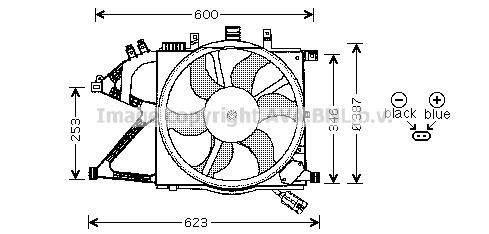Prasco OL7506 Hub, engine cooling fan wheel OL7506