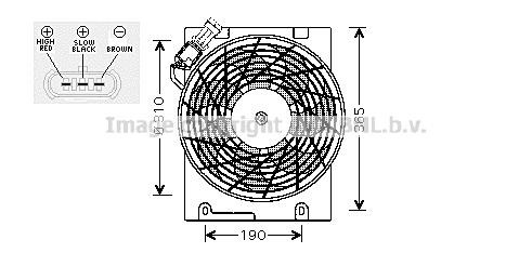 Prasco OL7508 Hub, engine cooling fan wheel OL7508