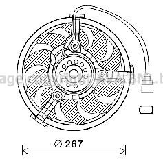 Prasco AI7518 Hub, engine cooling fan wheel AI7518