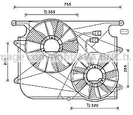 Prasco OL7571 Hub, engine cooling fan wheel OL7571
