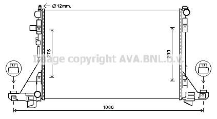 Prasco RTA2605 Radiator, engine cooling RTA2605