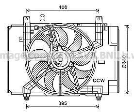 Prasco DN7533 Hub, engine cooling fan wheel DN7533