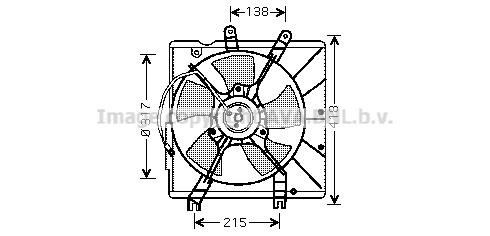 Prasco KA7504 Hub, engine cooling fan wheel KA7504