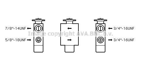 Prasco VN1101 Air conditioner expansion valve VN1101