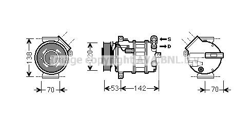 Prasco ALK143 Compressor, air conditioning ALK143