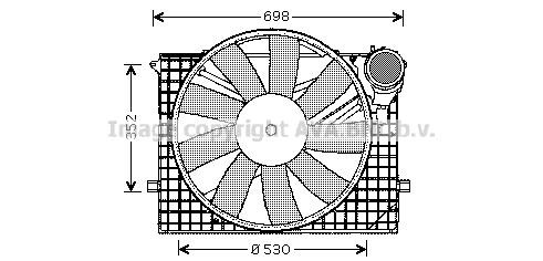 Prasco MS7505 Hub, engine cooling fan wheel MS7505
