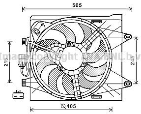 Prasco FT7605 Hub, engine cooling fan wheel FT7605