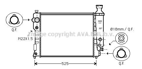 Prasco PE2124 Radiator, engine cooling PE2124