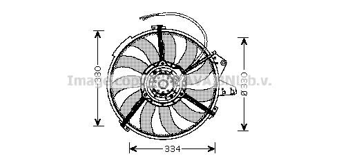 Prasco AI7507 Hub, engine cooling fan wheel AI7507