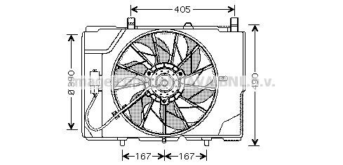 Prasco MS7501 Hub, engine cooling fan wheel MS7501