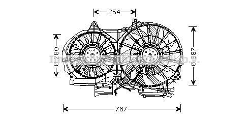 Prasco AI7505 Hub, engine cooling fan wheel AI7505
