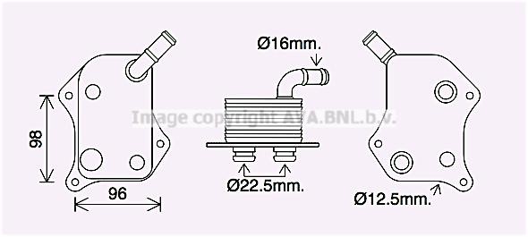 Prasco AI3414 Oil cooler AI3414