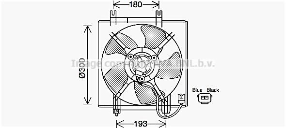 Prasco SU7517 Hub, engine cooling fan wheel SU7517