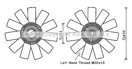 Prasco MSF655 Hub, engine cooling fan wheel MSF655