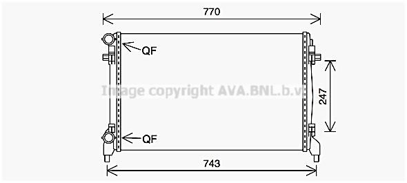 Prasco VN2402 Radiator, engine cooling VN2402