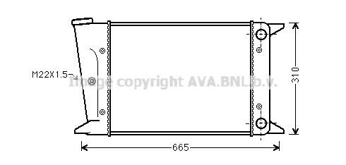 Prasco VN2044 Radiator, engine cooling VN2044