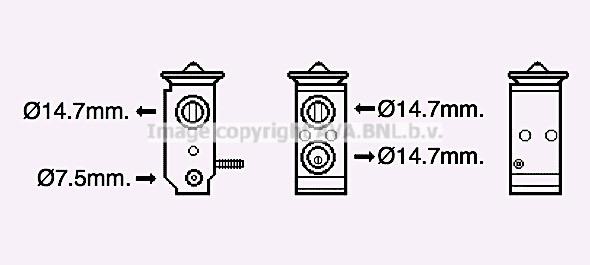 Prasco HY1579 Air conditioner expansion valve HY1579