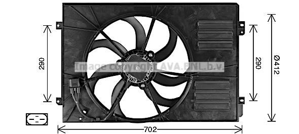 Prasco AI7523 Hub, engine cooling fan wheel AI7523