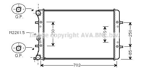 Prasco VNA2217 Radiator, engine cooling VNA2217