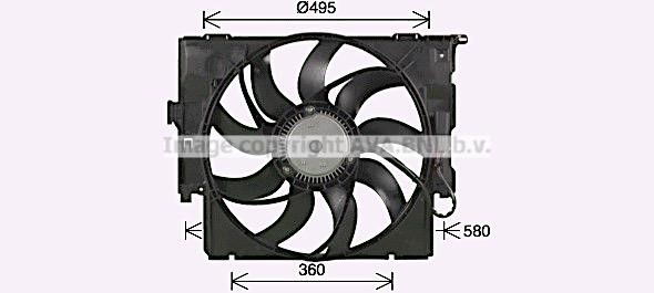 Prasco BW7586 Hub, engine cooling fan wheel BW7586