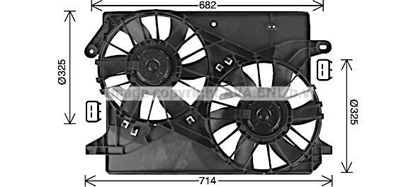 Prasco CR7513 Hub, engine cooling fan wheel CR7513