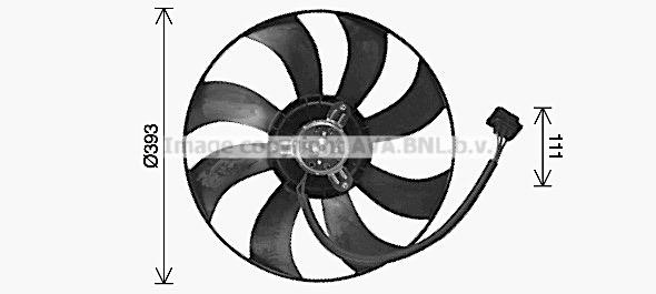 Prasco VN7544 Hub, engine cooling fan wheel VN7544