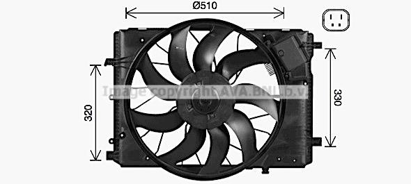 Prasco MS7735 Hub, engine cooling fan wheel MS7735